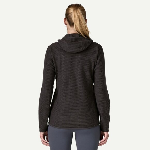 Women's Patagonia R1 Air Fleece Full-Zip Hoody Black - Picture 8 of 10